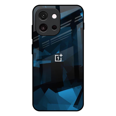 Polygonal Blue Box Glossy Case For OnePlus 13T 5G