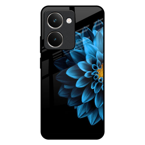 Half Blue Flower Glossy Case for Realme P3 Ultra 5G