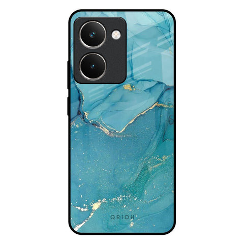 Blue Golden Glitter Glossy Case for Realme P3 Ultra 5G