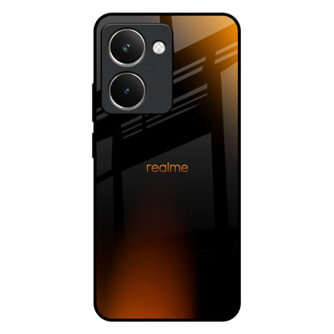 Orange Black Fusion Glossy Case for Realme P3 Ultra 5G