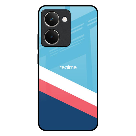 Pink & White Stripes Glossy Case For Realme P3 Ultra 5G