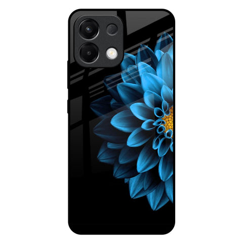Half Blue Flower Glossy Case for Oppo K13 5G