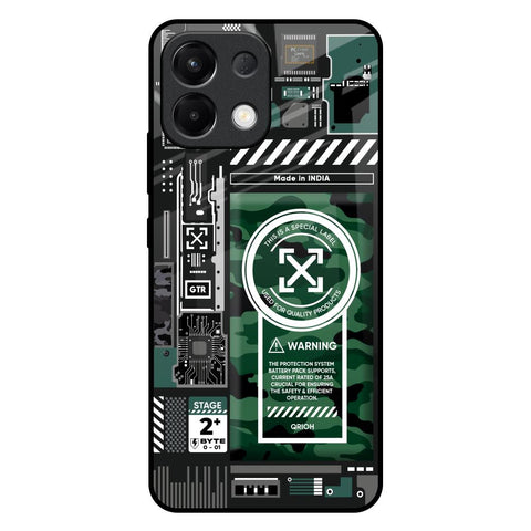 Green Camo Circuit Glossy Case for Oppo K13 5G
