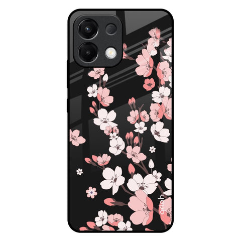 Black Cherry Blossom Glossy Case for Oppo K13 5G