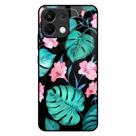 Tropical Leaves & Pink Flowers Glossy Case for Oppo K13 5G