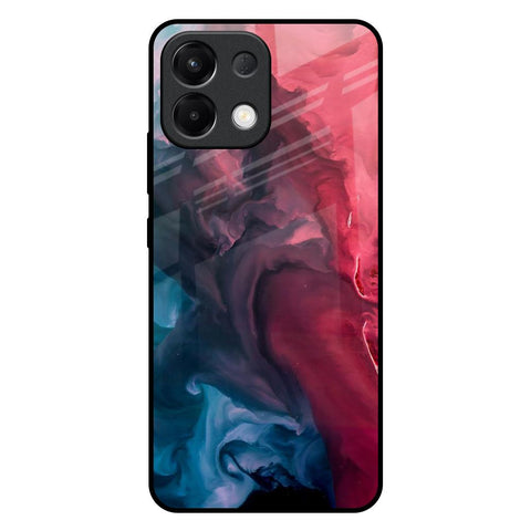 Blue & Red Smoke Glossy Case for Oppo K13 5G