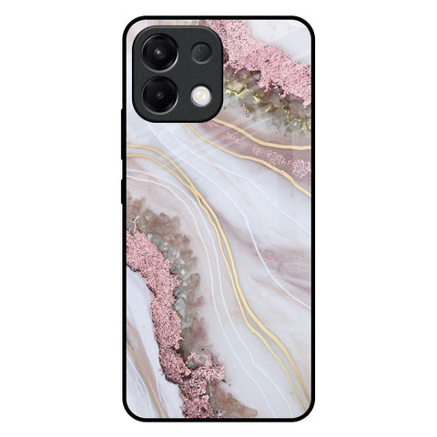 Pink & Gold Gllitter Marble Glossy Case for Oppo K13 5G