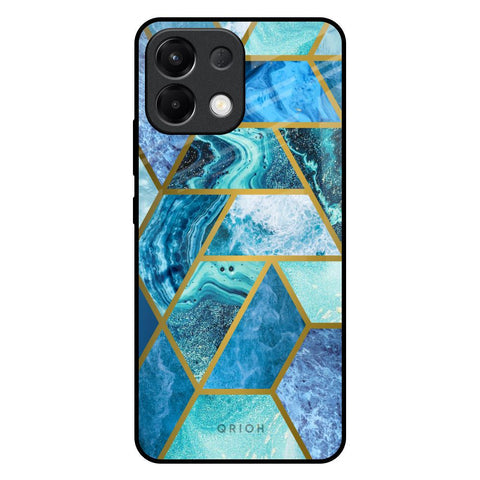 Turquoise Geometrical Marble Glossy Case for Oppo K13 5G