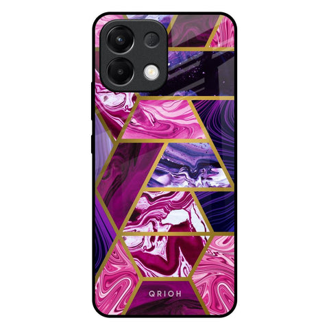 Electroplated Geometric Marble Glossy Case for Oppo K13 5G