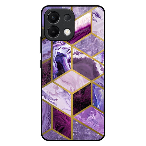 Purple Rhombus Marble Glossy Case for Oppo K13 5G