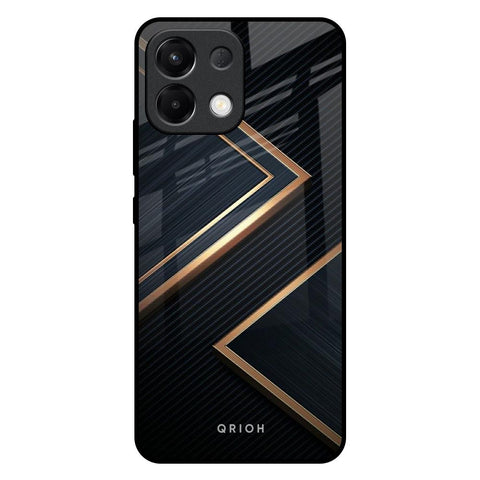 Sleek Golden & Navy Glossy Case for Oppo K13 5G