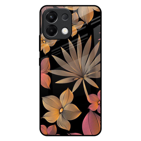 Lines Pattern Flowers Glossy Case for Oppo K13 5G