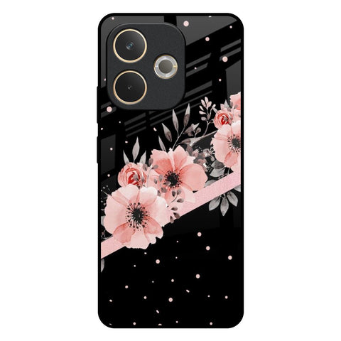Floral Black Band Glossy Case For Oppo A5 Pro 5G