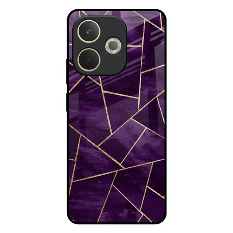 Geometric Purple Glossy Case For Oppo A5 Pro 5G