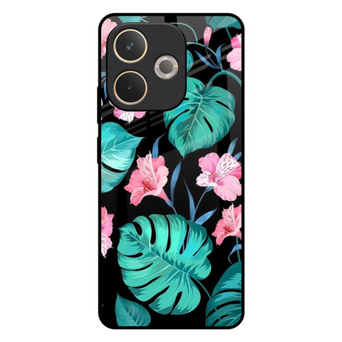 Tropical Leaves & Pink Flowers Glossy Case for Oppo A5 Pro 5G