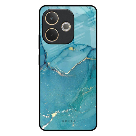 Blue Golden Glitter Glossy Case for Oppo A5 Pro 5G