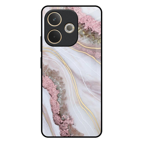 Pink & Gold Gllitter Marble Glossy Case for Oppo A5 Pro 5G