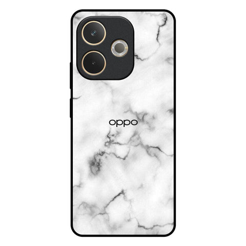 Satin White Marble Glossy Case for Oppo A5 Pro 5G