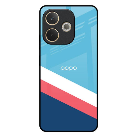 Pink & White Stripes Glossy Case For Oppo A5 Pro 5G