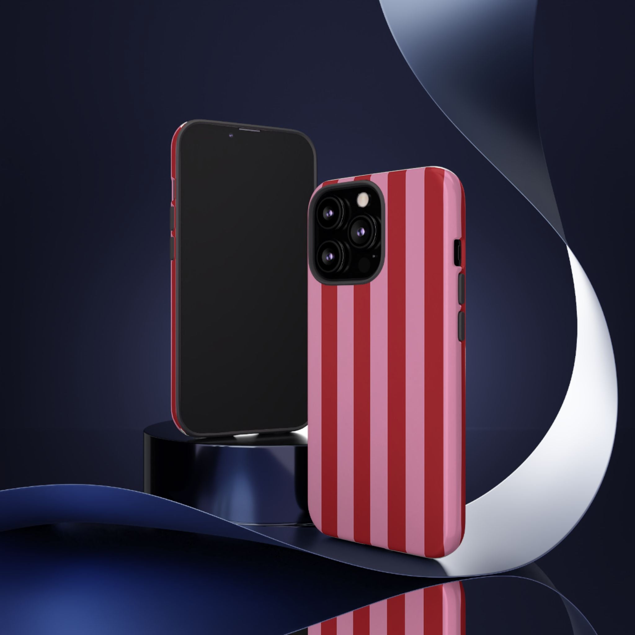 Pink Stripes Tough Case  Available For All iPhone Models
