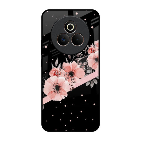 Floral Black Band Glossy Case For Realme P3 Pro 5G
