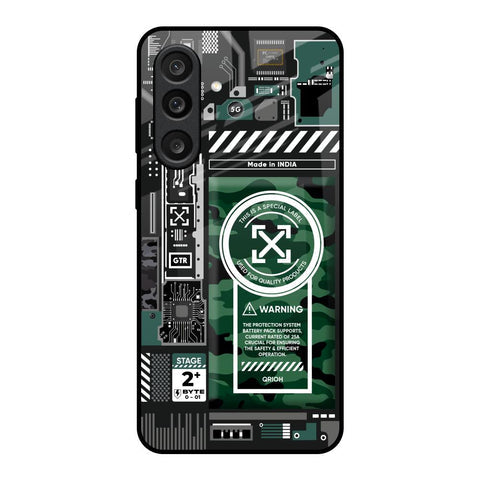 Green Camo Circuit Glossy Case for Samsung Galaxy M56 5G