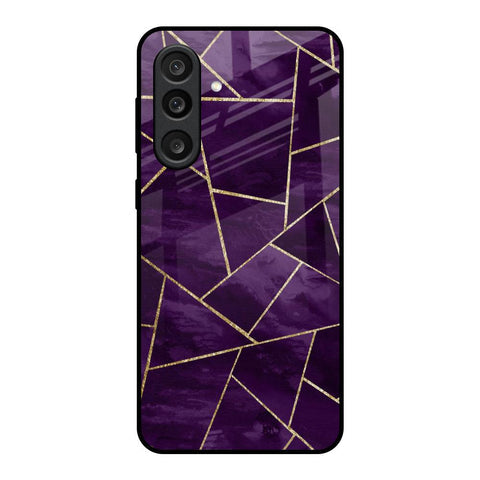 Geometric Purple Glossy Case For Samsung Galaxy M56 5G
