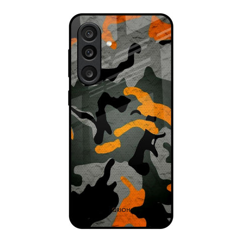 Camouflage Orange Glossy Case For Samsung Galaxy M56 5G