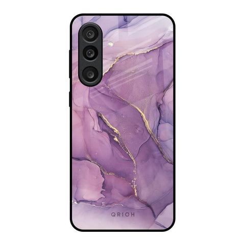 Purple Gold Marble Glossy Case for Samsung Galaxy M56 5G