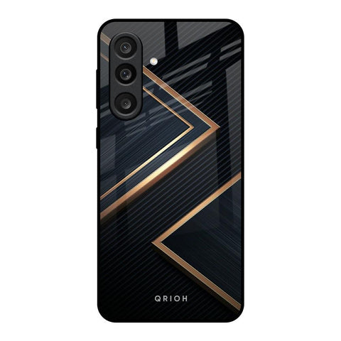 Sleek Golden & Navy Glossy Case for Samsung Galaxy M56 5G