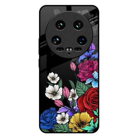 Rose Flower Bunch Art Glossy Case for Mi 14 Ultra 5G