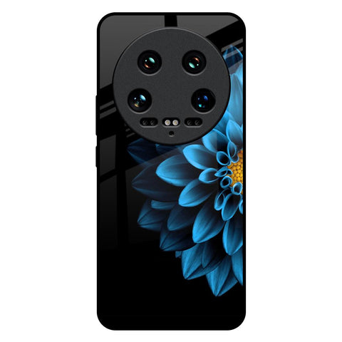 Half Blue Flower Glossy Case for Mi 14 Ultra 5G