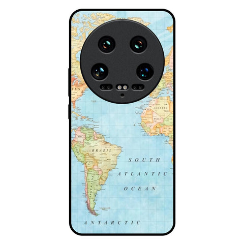 Travel Map Glossy Case for Mi 14 Ultra 5G