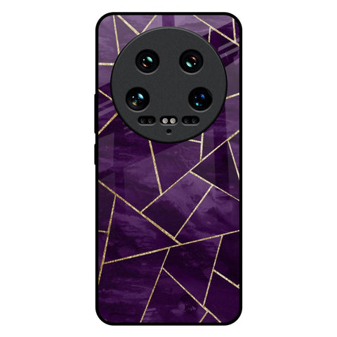 Geometric Purple Glossy Case For Mi 14 Ultra 5G
