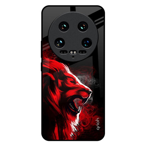 Red Angry Lion Glossy Case for Mi 14 Ultra 5G