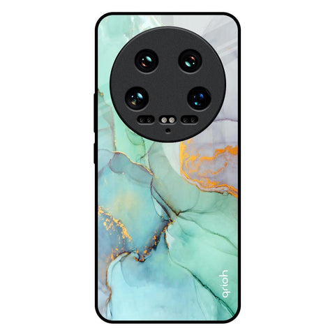 Green Marble Glossy Case for Mi 14 Ultra 5G