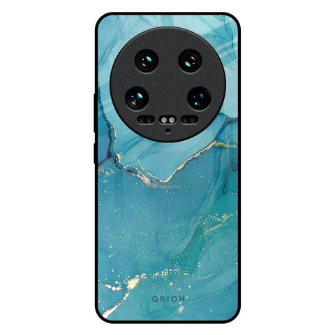 Blue Golden Glitter Glossy Case for Mi 14 Ultra 5G
