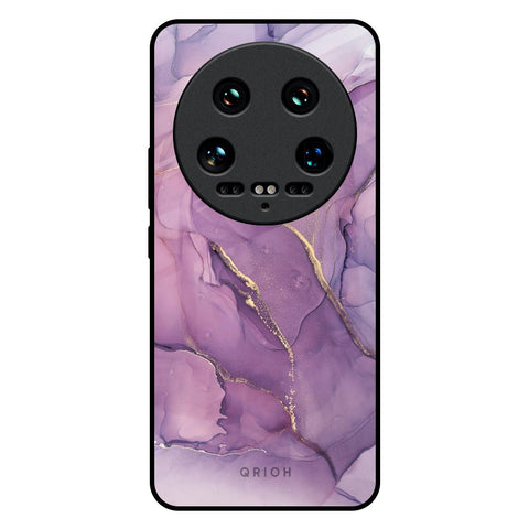 Purple Gold Marble Glossy Case for Mi 14 Ultra 5G