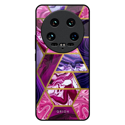 Electroplated Geometric Marble Glossy Case for Mi 14 Ultra 5G