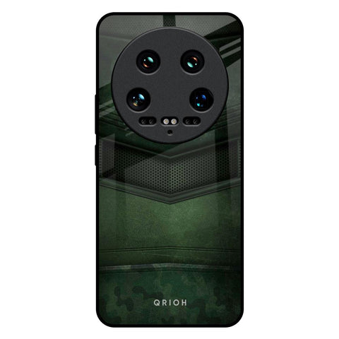 Green Leather Glossy Case for Mi 14 Ultra 5G