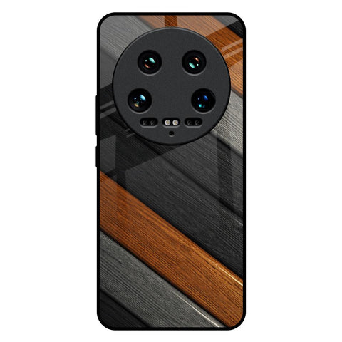 Tri Color Wood Glossy Case for Mi 14 Ultra 5G