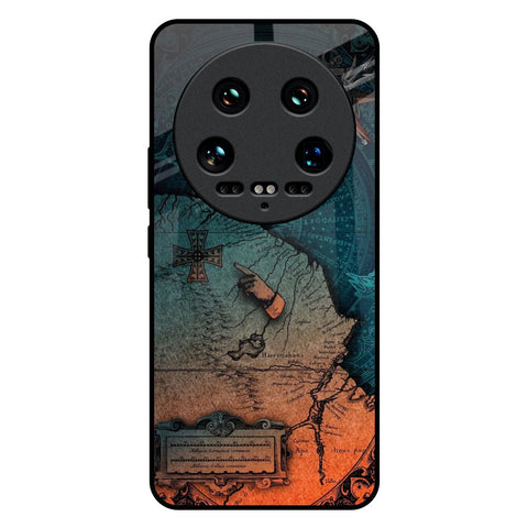 Geographical Map Glossy Case for Mi 14 Ultra 5G