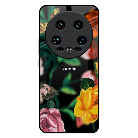 Flowers & Butterfly Glossy Case for Mi 14 Ultra 5G