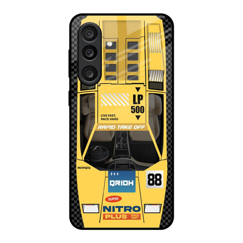 Yellow Racing Car Glossy Case for Samsung Galaxy F56 5G
