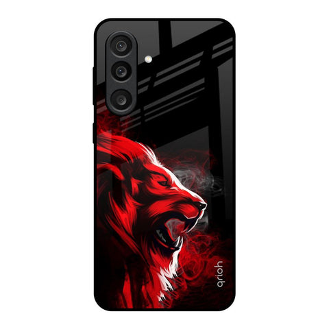 Red Angry Lion Glossy Case for Samsung Galaxy F56 5G