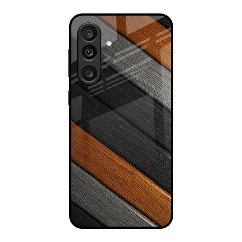Tri Color Wood Glossy Case for Samsung Galaxy F56 5G