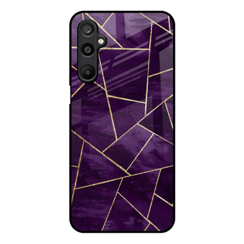 Geometric Purple Glossy Case For Samsung Galaxy F16 5G