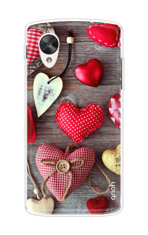 Valentine Hearts Soft Cover for Nexus 5