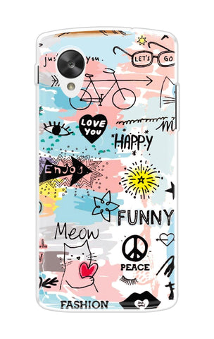 Happy Doodle Soft Cover for Nexus 5