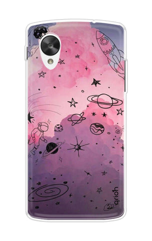 Space Doodles Art Soft Cover For Nexus 5